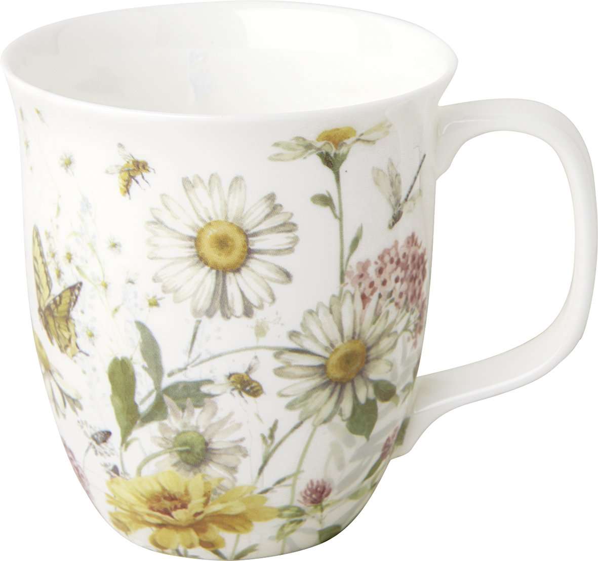 Tazza fiori di campo e farfalle