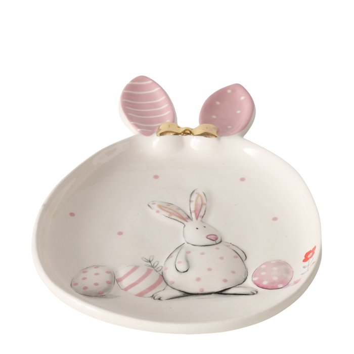 piatto coniglietto rosa