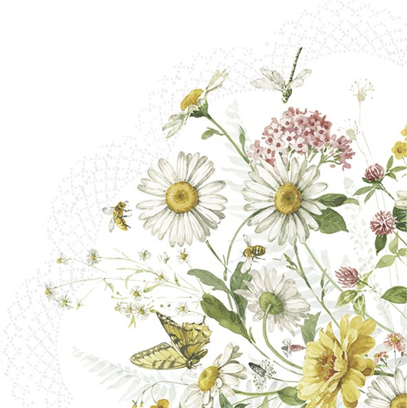 Tovaglioli sagomati fiori di campo