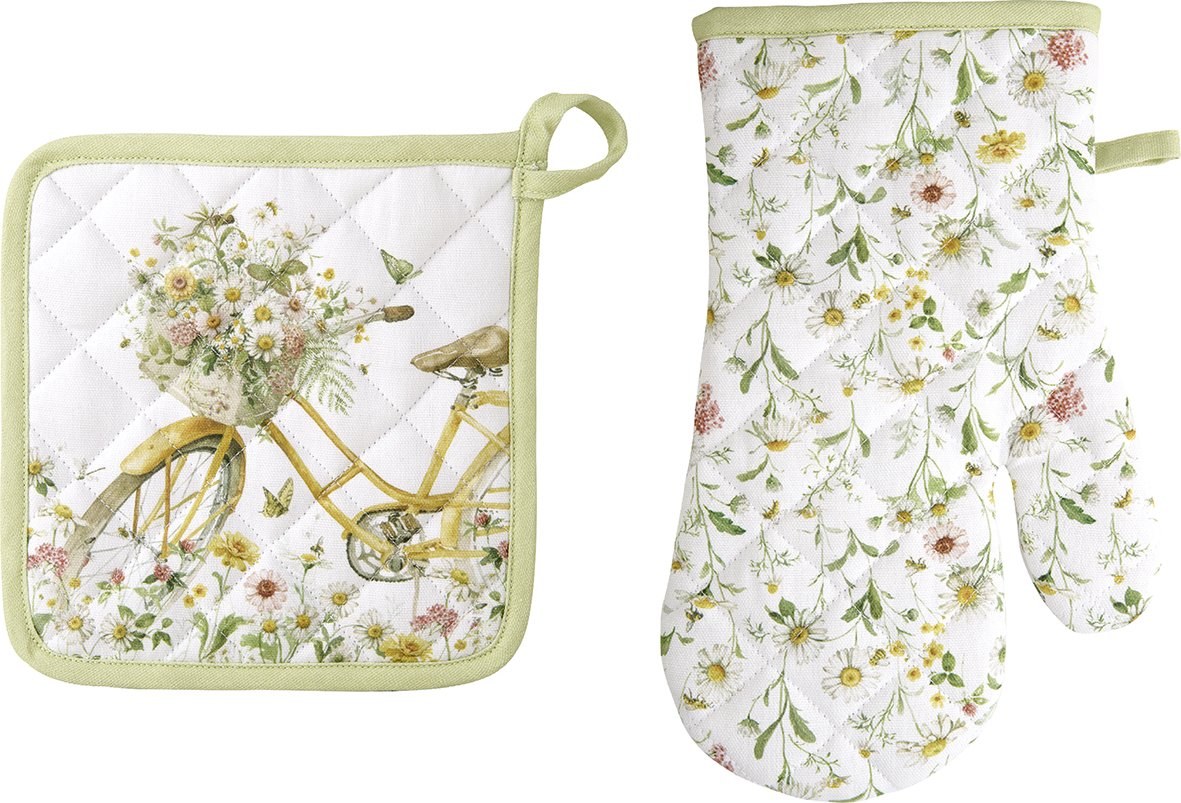 Guanto e presina fiori di campo