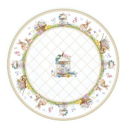Piatto torta con paletta spring bloom