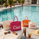 Borsa CIAO arancione/fuxia