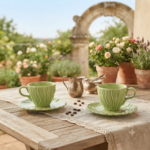 Set 2 tazze caffè Daisy verde