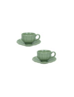 set 2 tazze caffè calipso verde