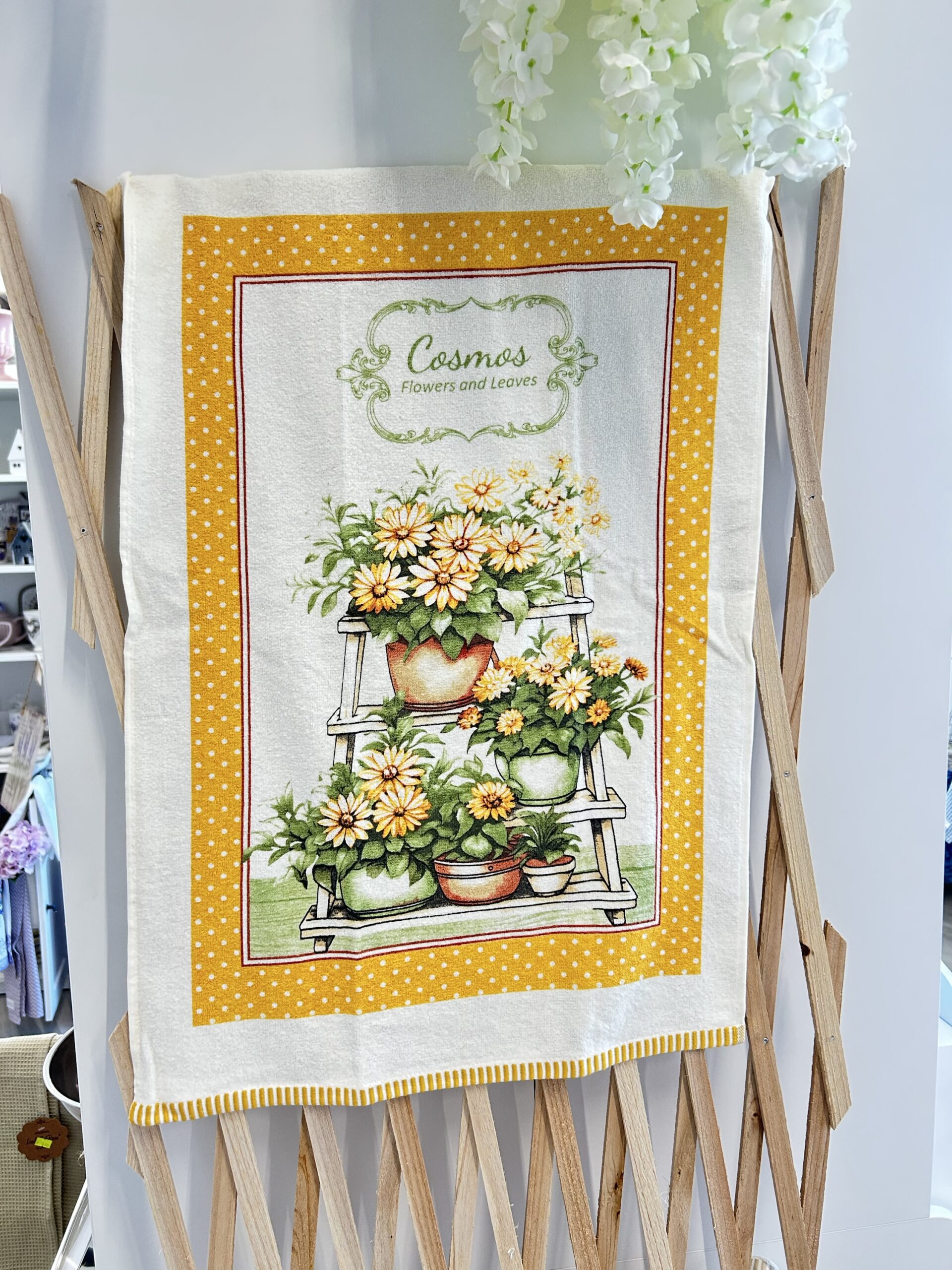 Strofinaccio spugna fiori gialli