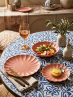Set piatti: piano, fondo e dessert calipso cipria