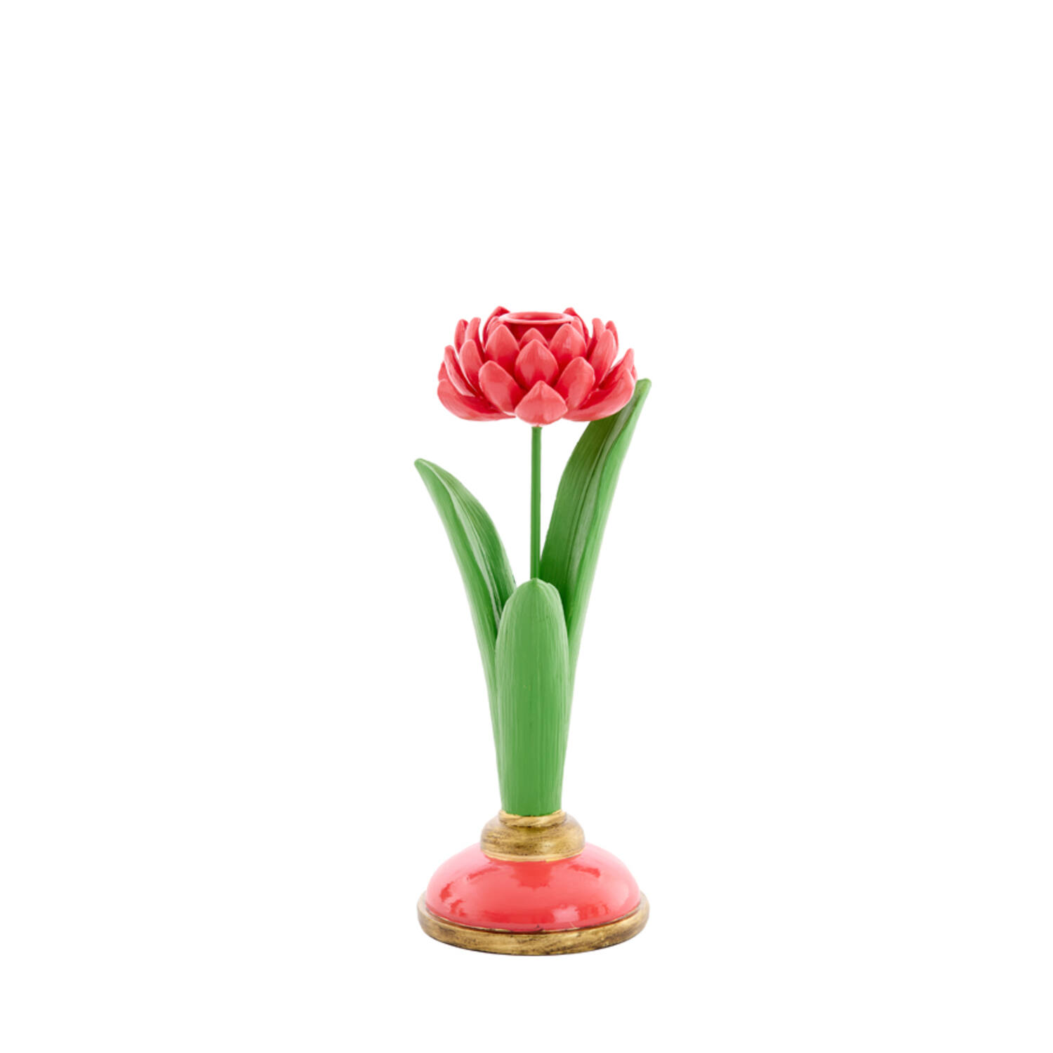 portacandela tulipano rosa rosso