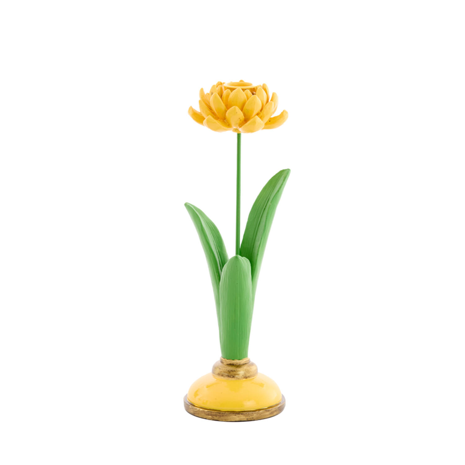 Portacandela tulipano giallo 30 cm