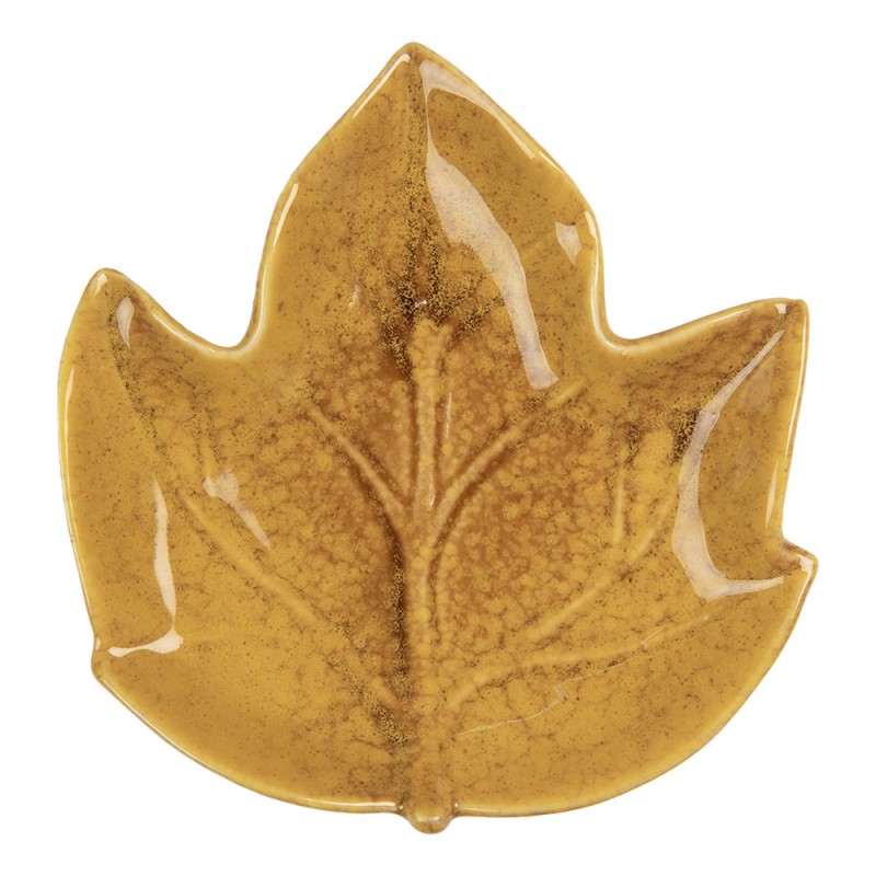 piatto foglia giallo
