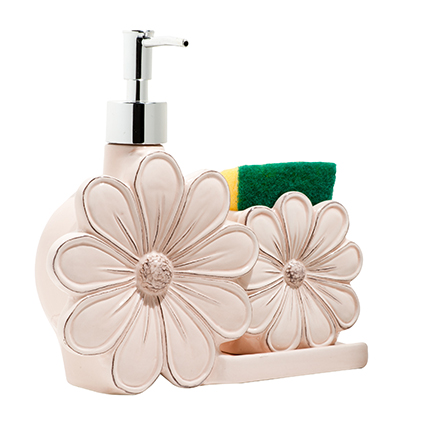 porta spugna con dispenser fiore