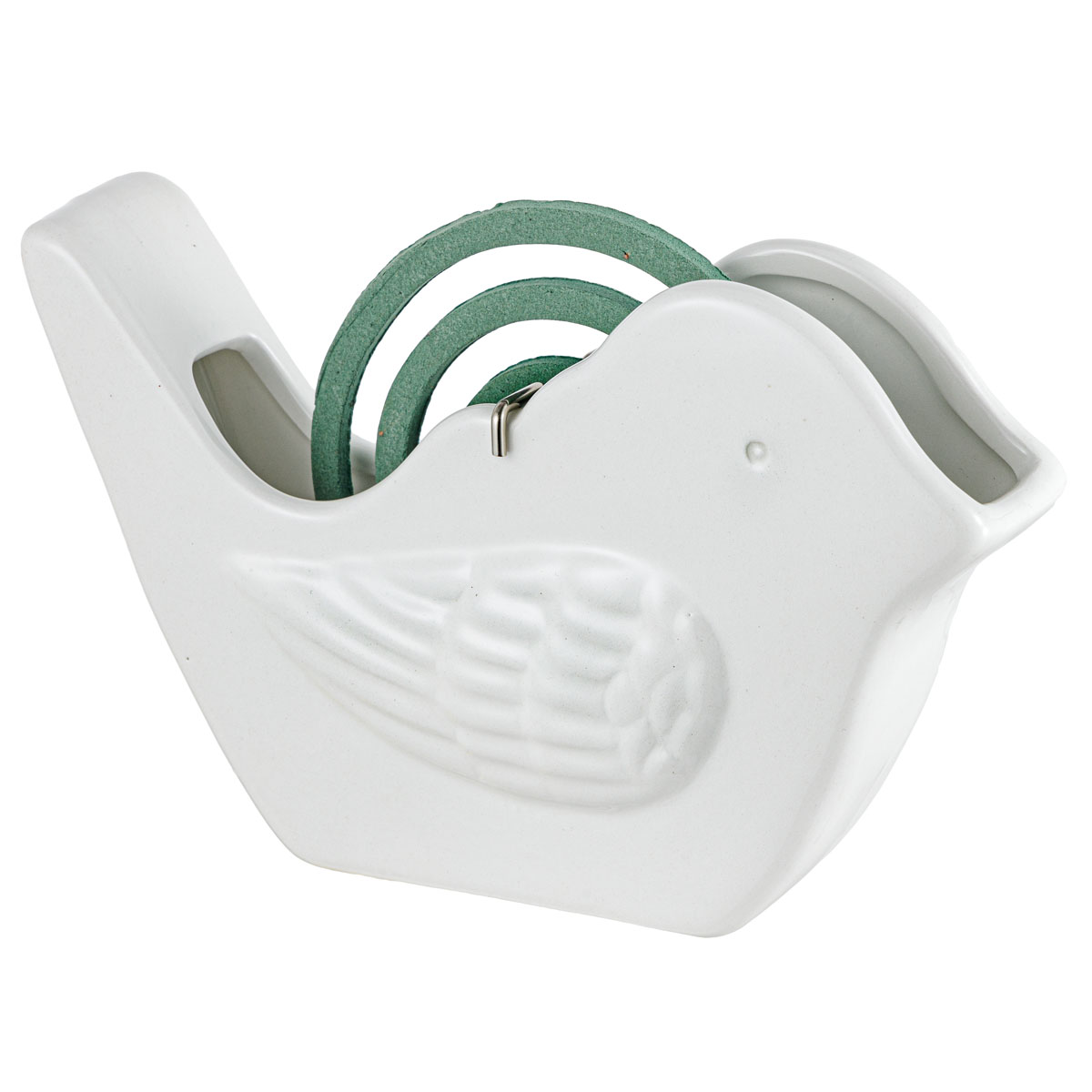 porta zampirone uccellino bianco