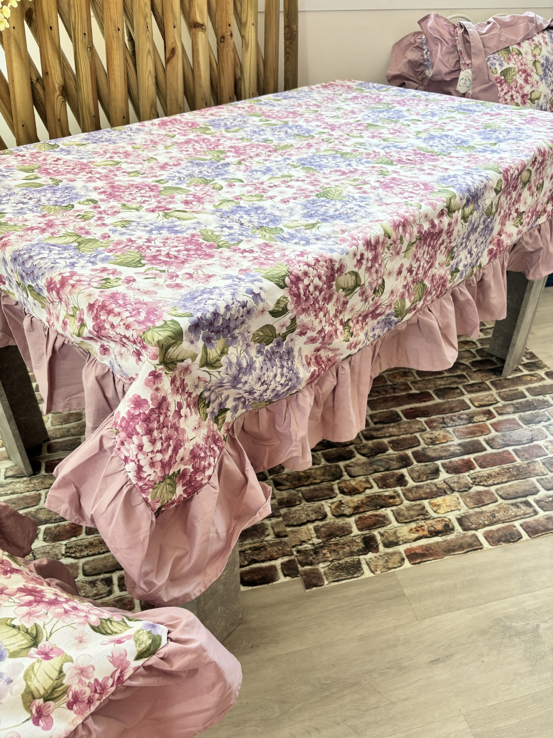 Tovaglia ortensie 150x270 cm