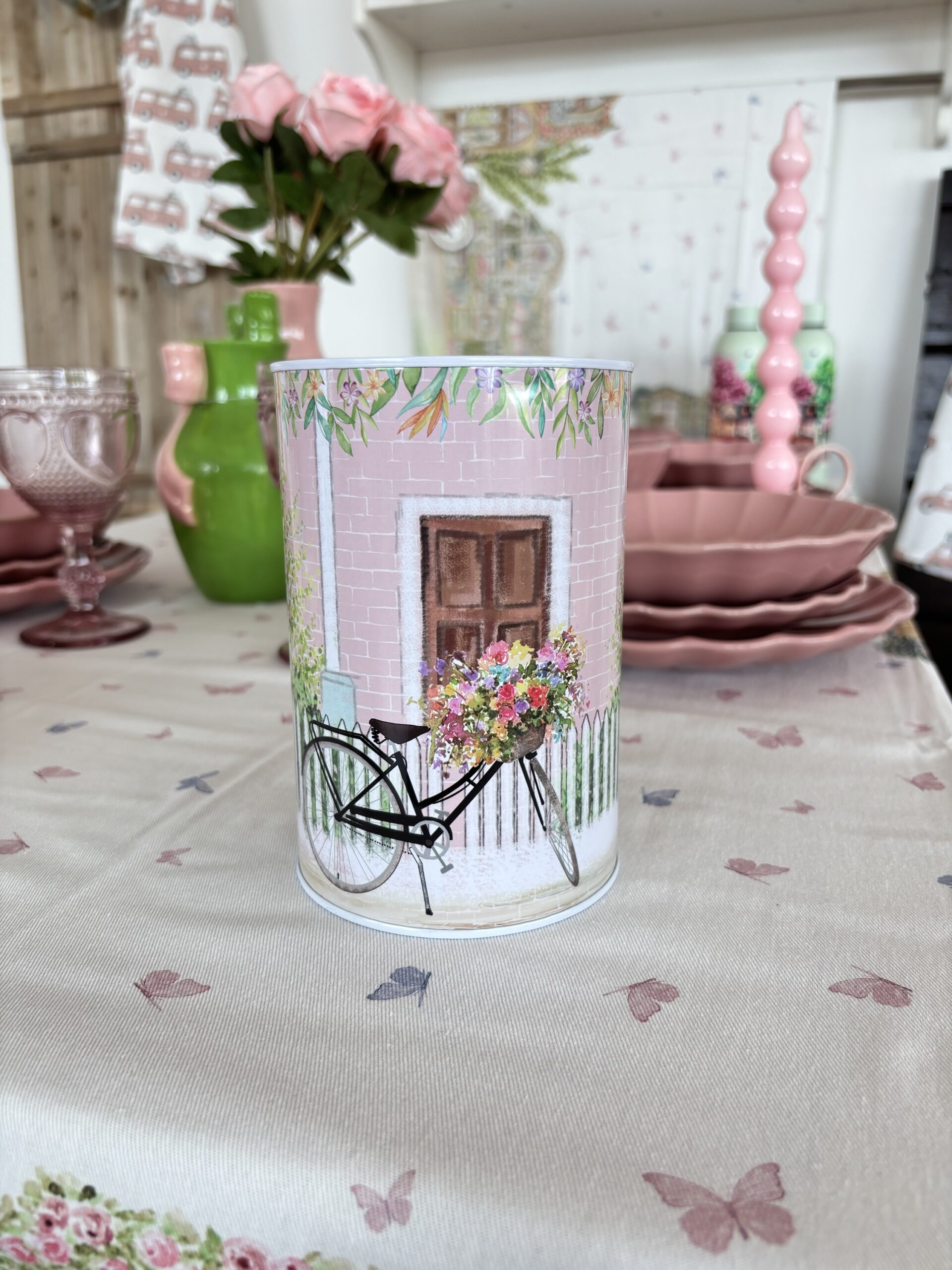 Salvadanaio rosa porta