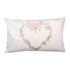 Federa cuscino rettangolare cuore rosa