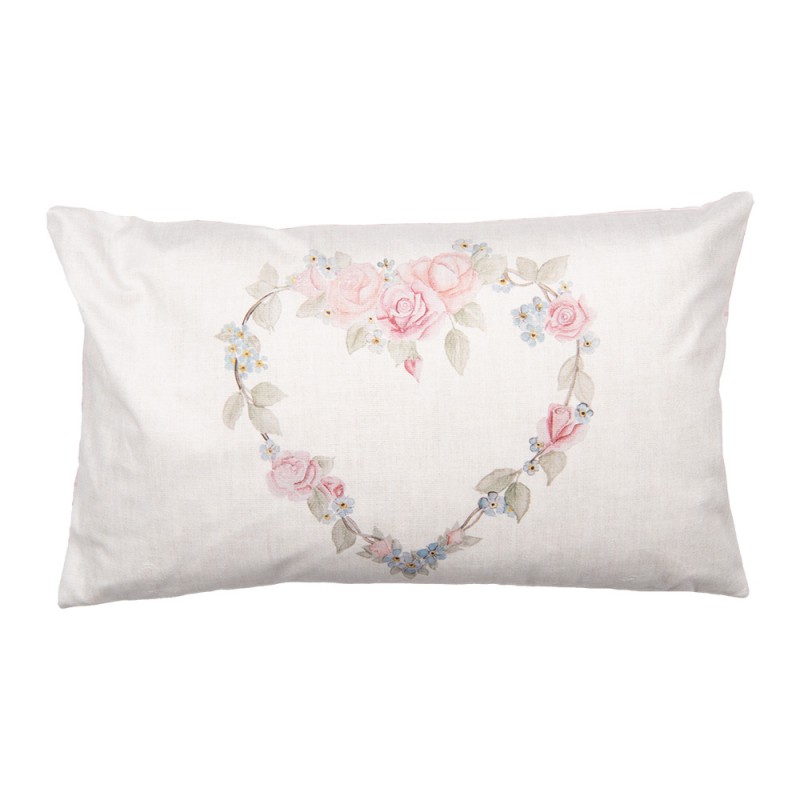 Federa cuscino rettangolare cuore rosa