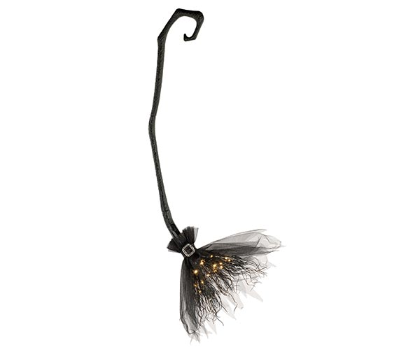 scopa nera con led