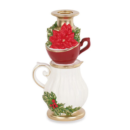 Portacandela teiera/tazza H22,5 cm