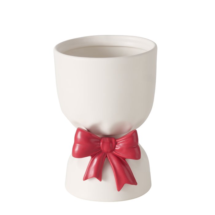 vaso fiocco bianco h22