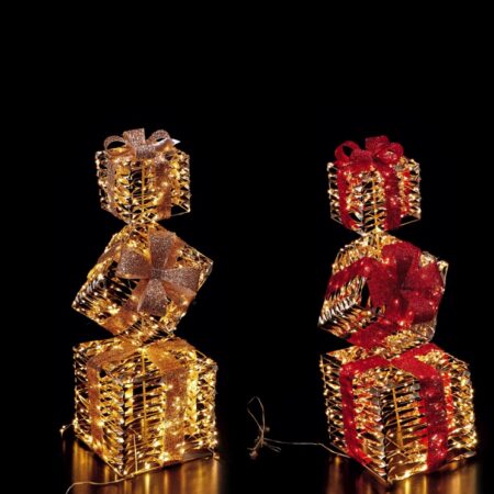 3 pacchi regalo rosso/oro H77 cm 400L