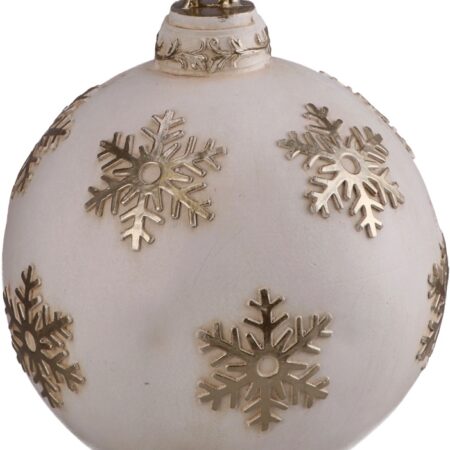 Palla di natale bianco/oro D28.5