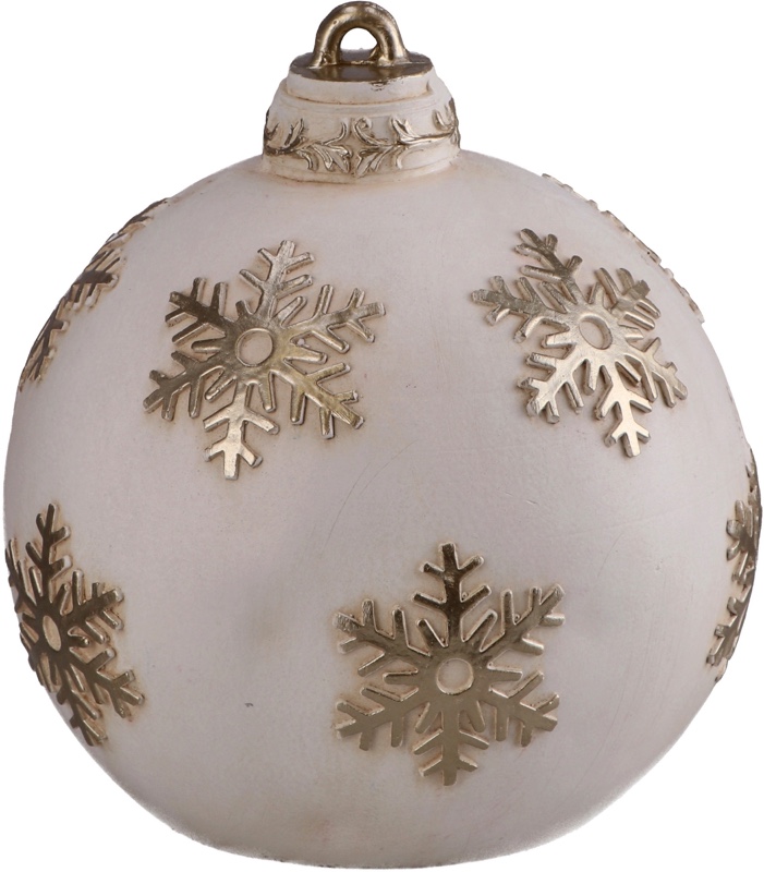 Palla di natale bianco/oro D28.5 Palla di natale bianco/oro D28.5