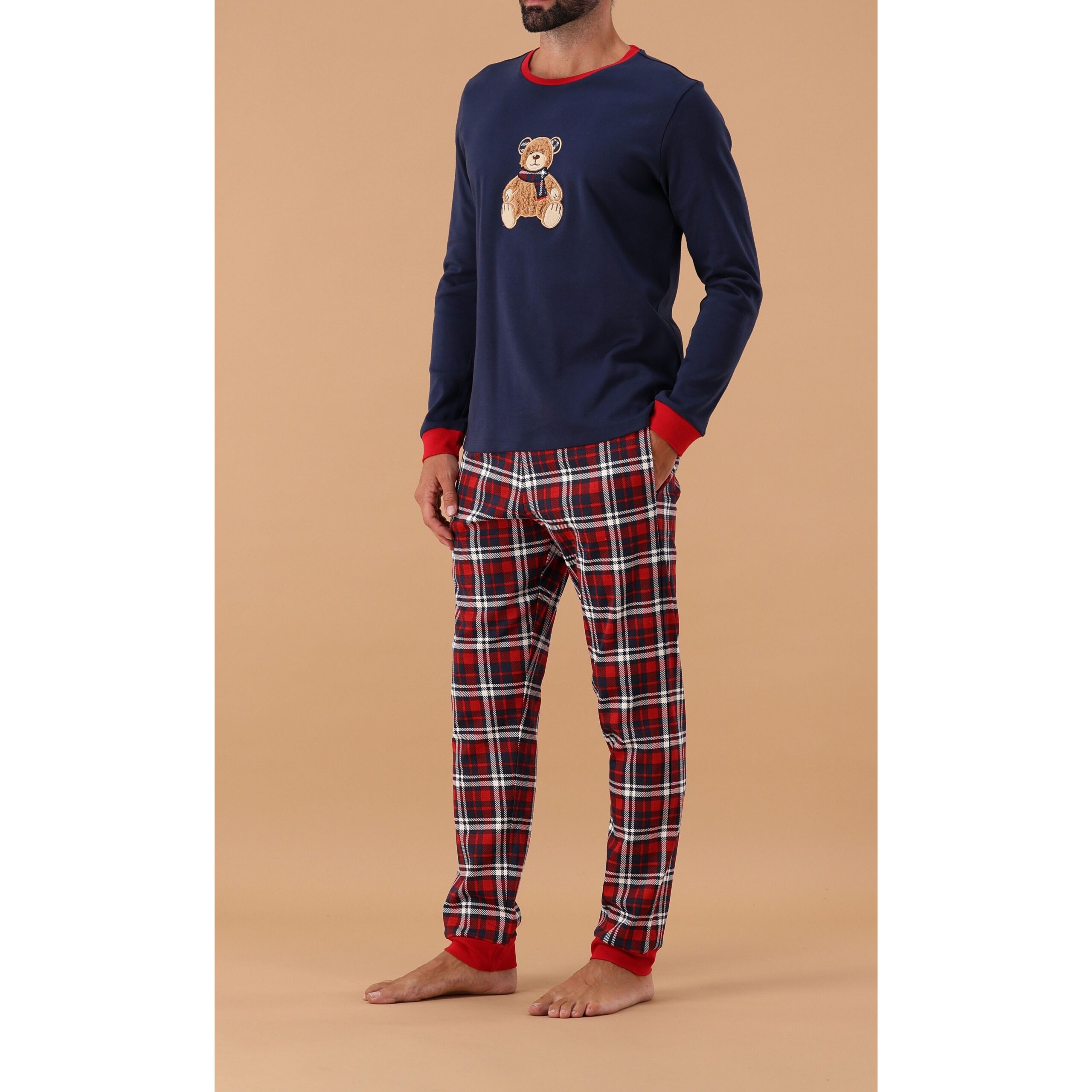 pigiama uomo orsetto blu