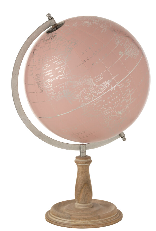 Mappamondo rosa/oro