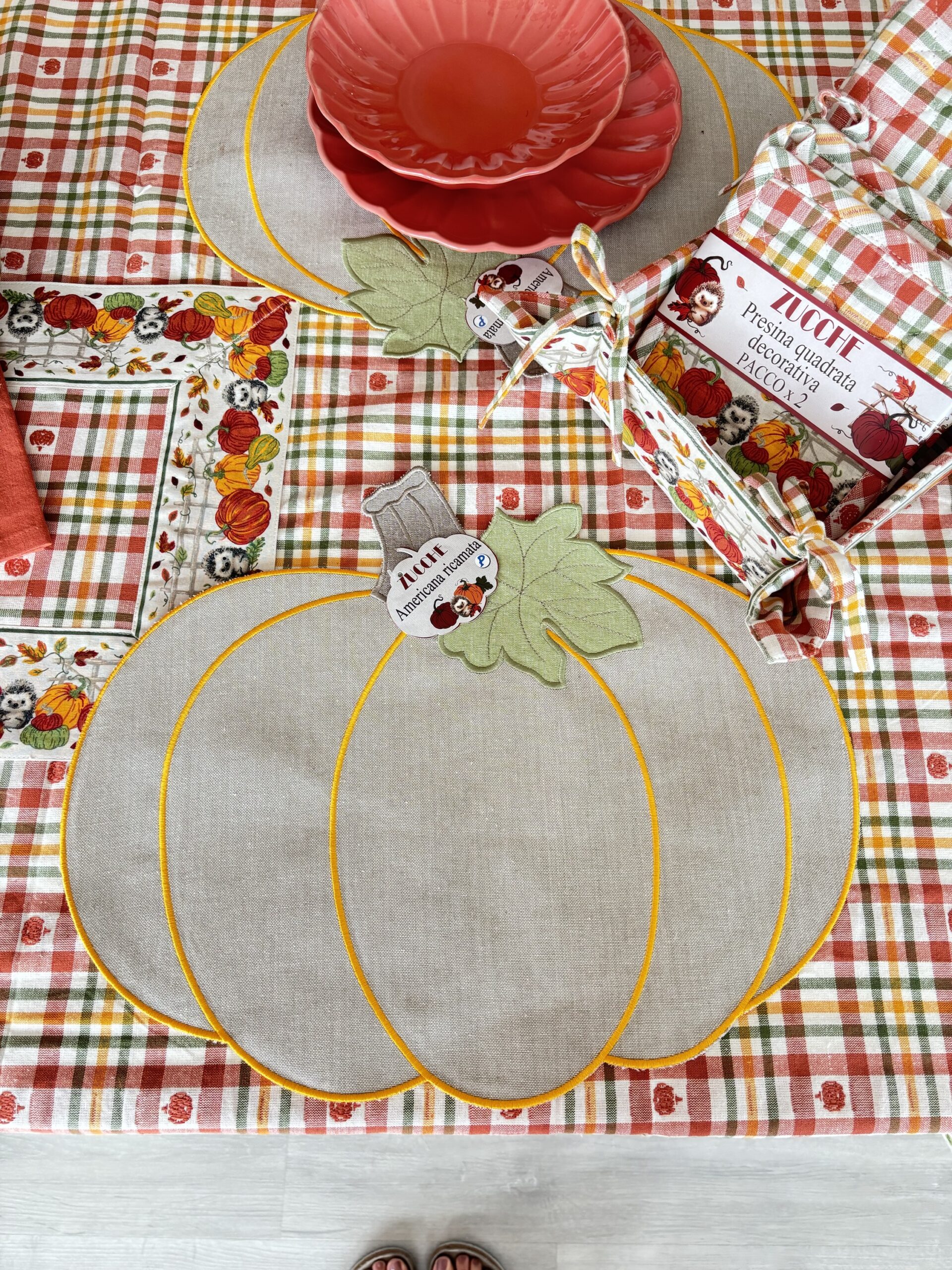 Set americano zucca SAGOMATO