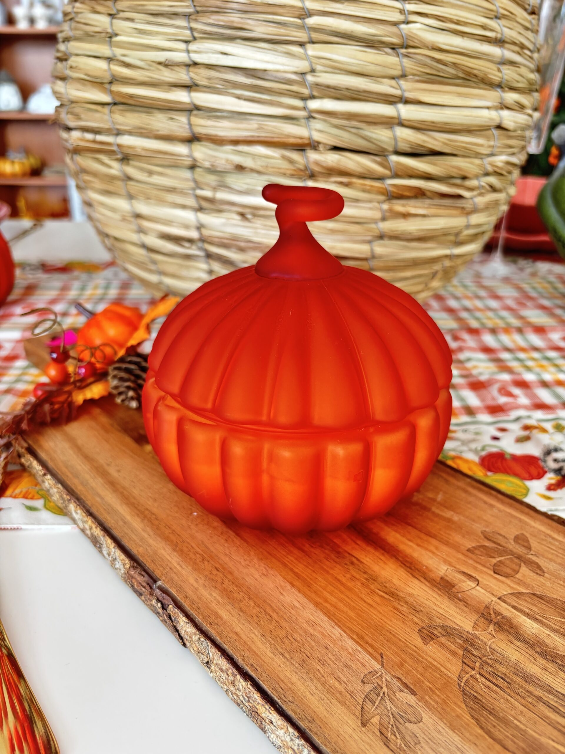 Candela zucca H12,5 cm