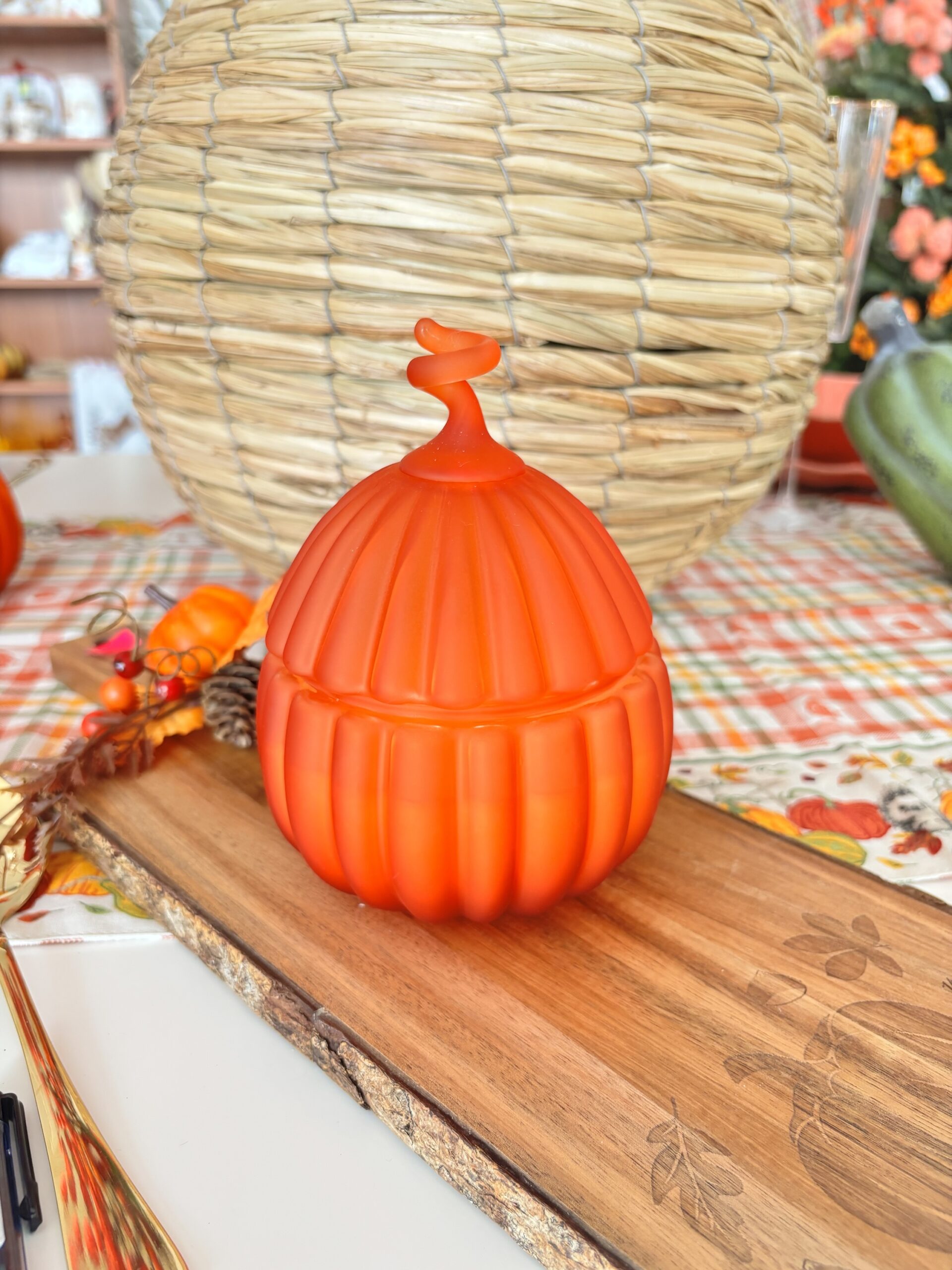 Candela zucca H14 cm
