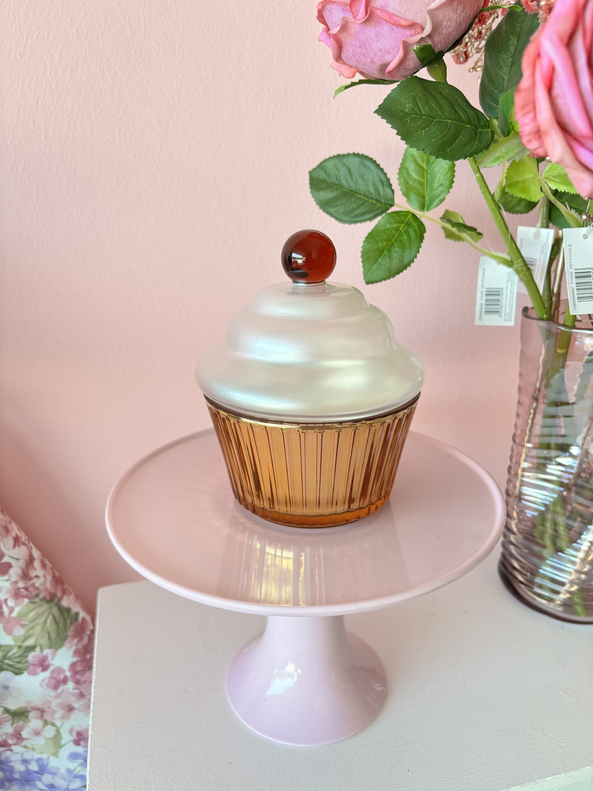 Candela cupcake bianco ZENZERO E VANIGLIA