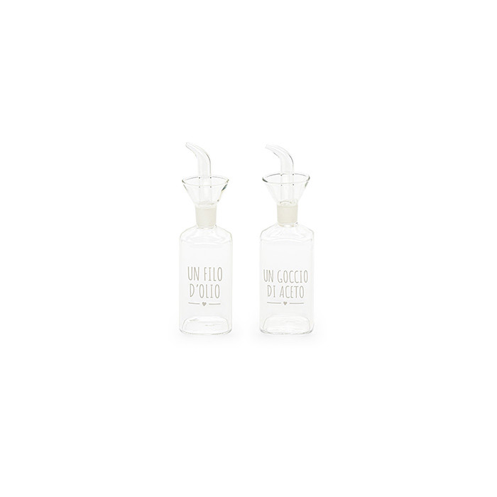 Set olio e aceto vetro borosilicato