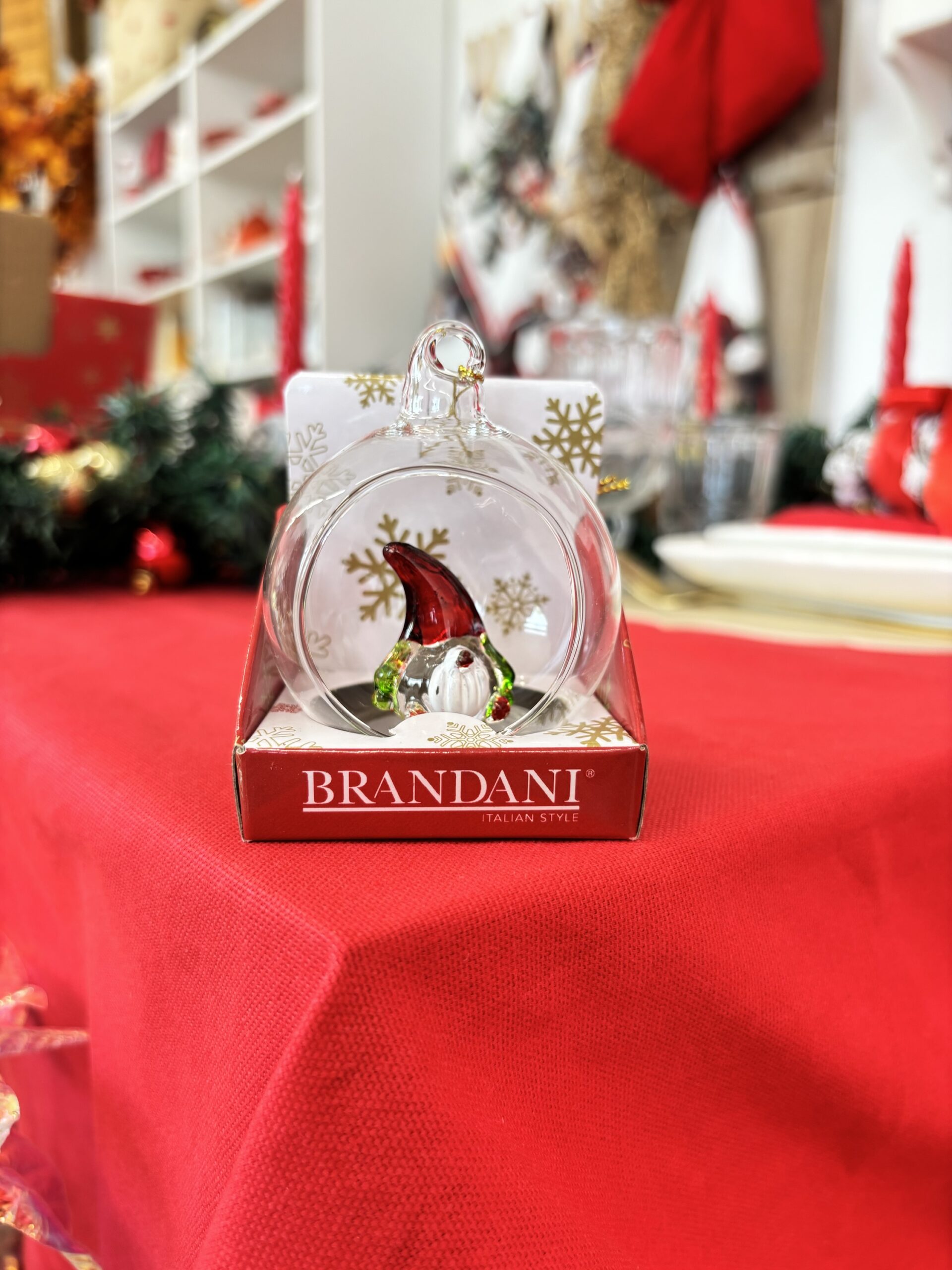 Pallina di Natale vetro gnomo