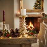 Candeliere albero oro H21 cm