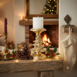 Candeliere albero oro H25,5 cm
