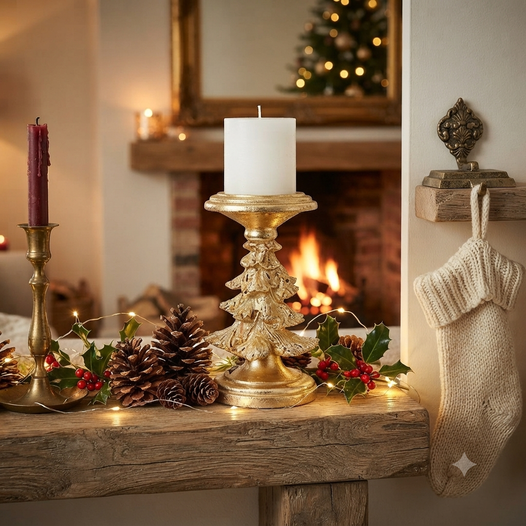 img_1607 Candeliere albero oro H25,5 cm - immagine 1