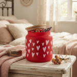 Barattolo rosso cuori