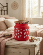 Barattolo rosso cuori