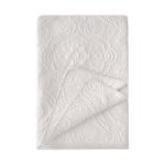 Trapuntino matrimoniale ricamo di cotone bianco blanc mariclò