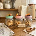 Barattolo biscotti lilla/tiffany/rosa