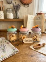 Barattolo biscotti lilla/tiffany/rosa