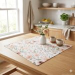 Tovaglia 100x100 cm fiori rosa