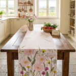 Runner pastel flowers