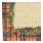 20 tovaglioli carta tartan fiocco rosso - immagine 2