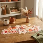 Centrotavola VINILE racconti d’autunno 110 cm nuvole di stoffa