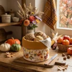 Cestino racconti d’autunno nuvole di stoffa