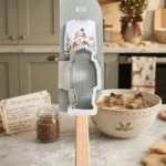 Spatola con stampino pupazzo di neve nuvole di stoffa