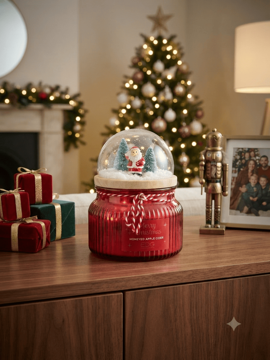 candela con cupola babbo natale candela con cupola babbo natale