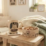 Tazza e ciotola cane beige