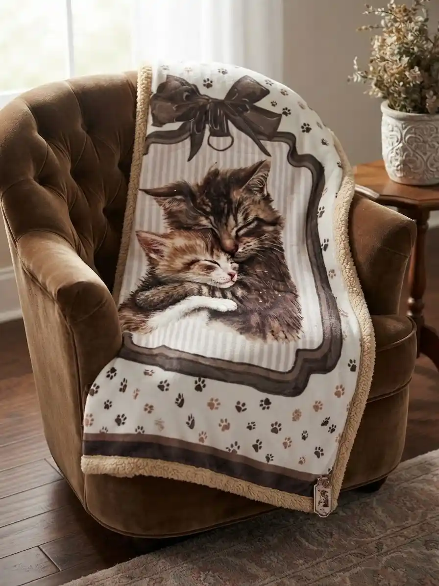 plaid gatti nuvole di stoffa plaid gatti nuvole di stoffa